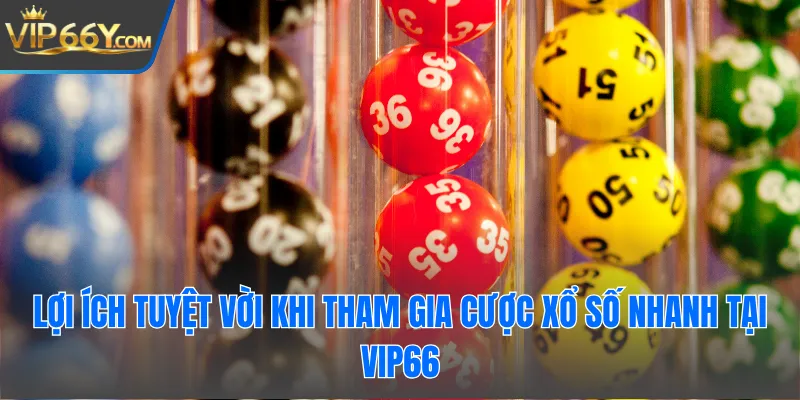 Lợi ích tuyệt vời khi tham gia cược xổ số nhanh tại Vip66